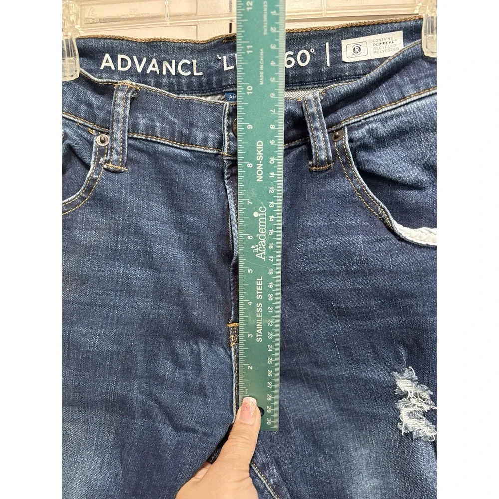 Arizona Adv Flex‎ 360 Slim Fit Leg Med Wash Size 34x30 Low Rise Distressed